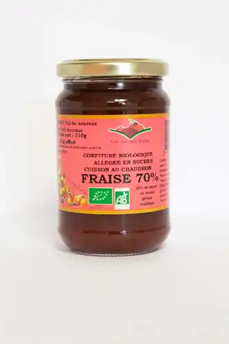 Confiture Fraise allégée en sucre 310g